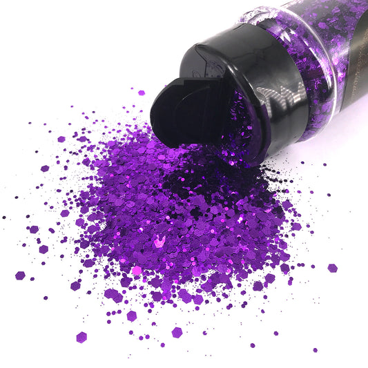 Purple Velvet Mixed Chunky Metallics Glitter