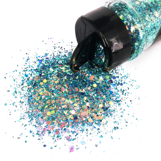 Blue Under The Sea Mixed Chunky Holographics Glitter
