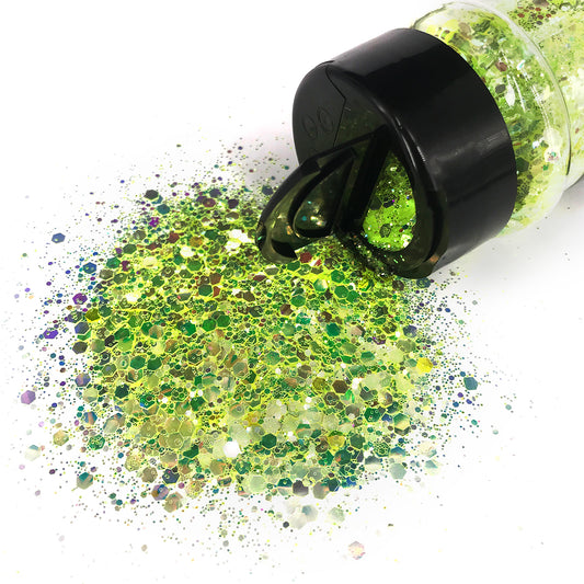 Green Ariel Mixed Chunky Holographics Princess Collection Glitter