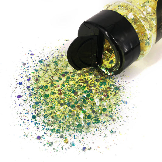 Yellow Belle Mixed Chunky Holographics Princess Collection Glitter